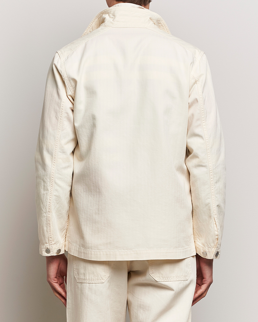 Herren | Hemden | Drake's | Herringbone Fatigue Cotton Jacket Ecru