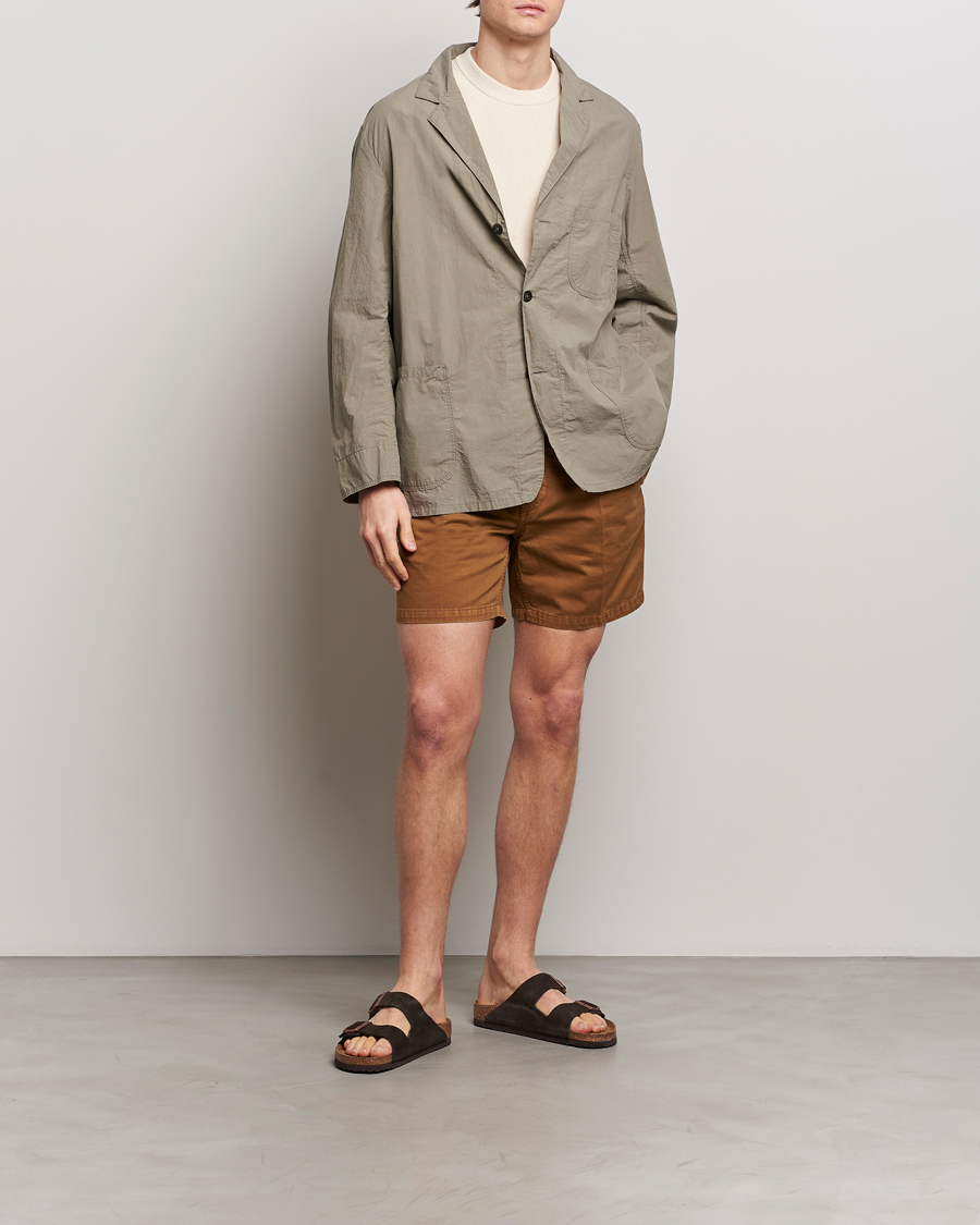 Herren | Shorts | Drake's | Cotton Twill Chino Shorts Washed Tobacco