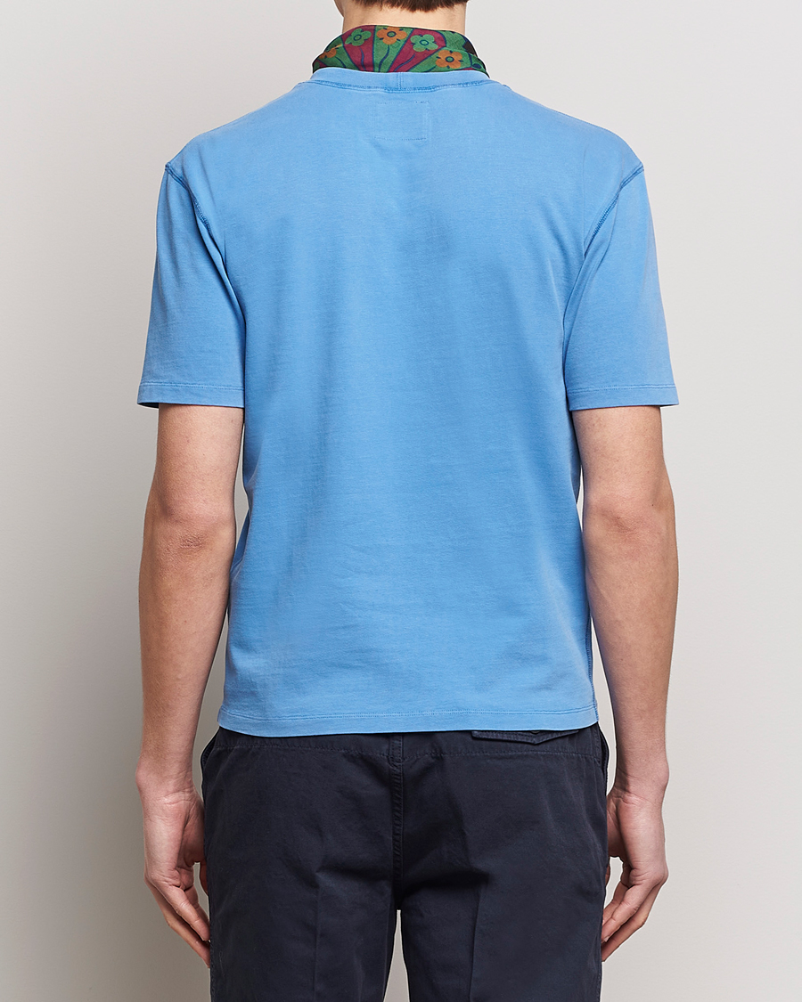 Herren | T-Shirts | Drake's | Washed Hiking T-Shirt French Blue