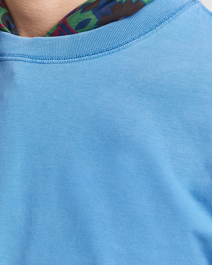 Herren | T-Shirts | Drake's | Washed Hiking T-Shirt French Blue