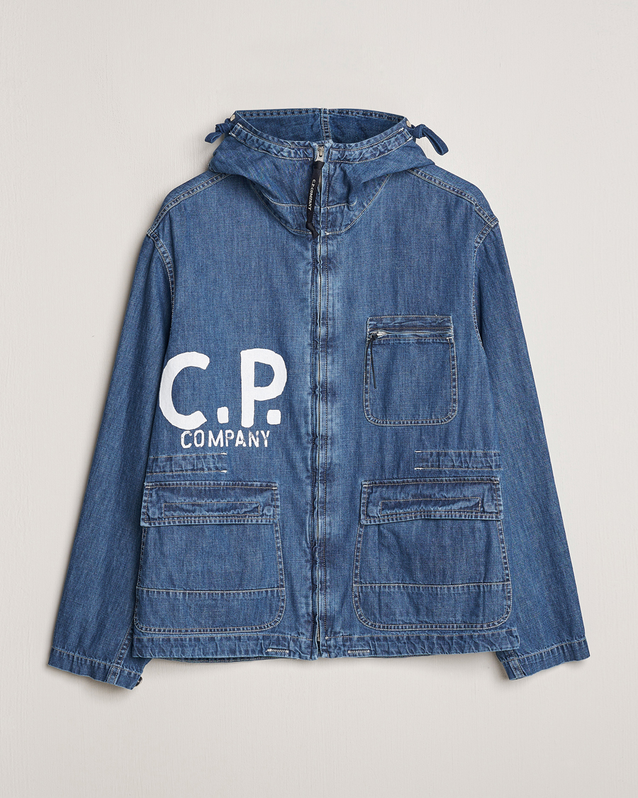 Herren | Jacken | C.P. Company | Hooded Denim Goggles Jacket Indigo
