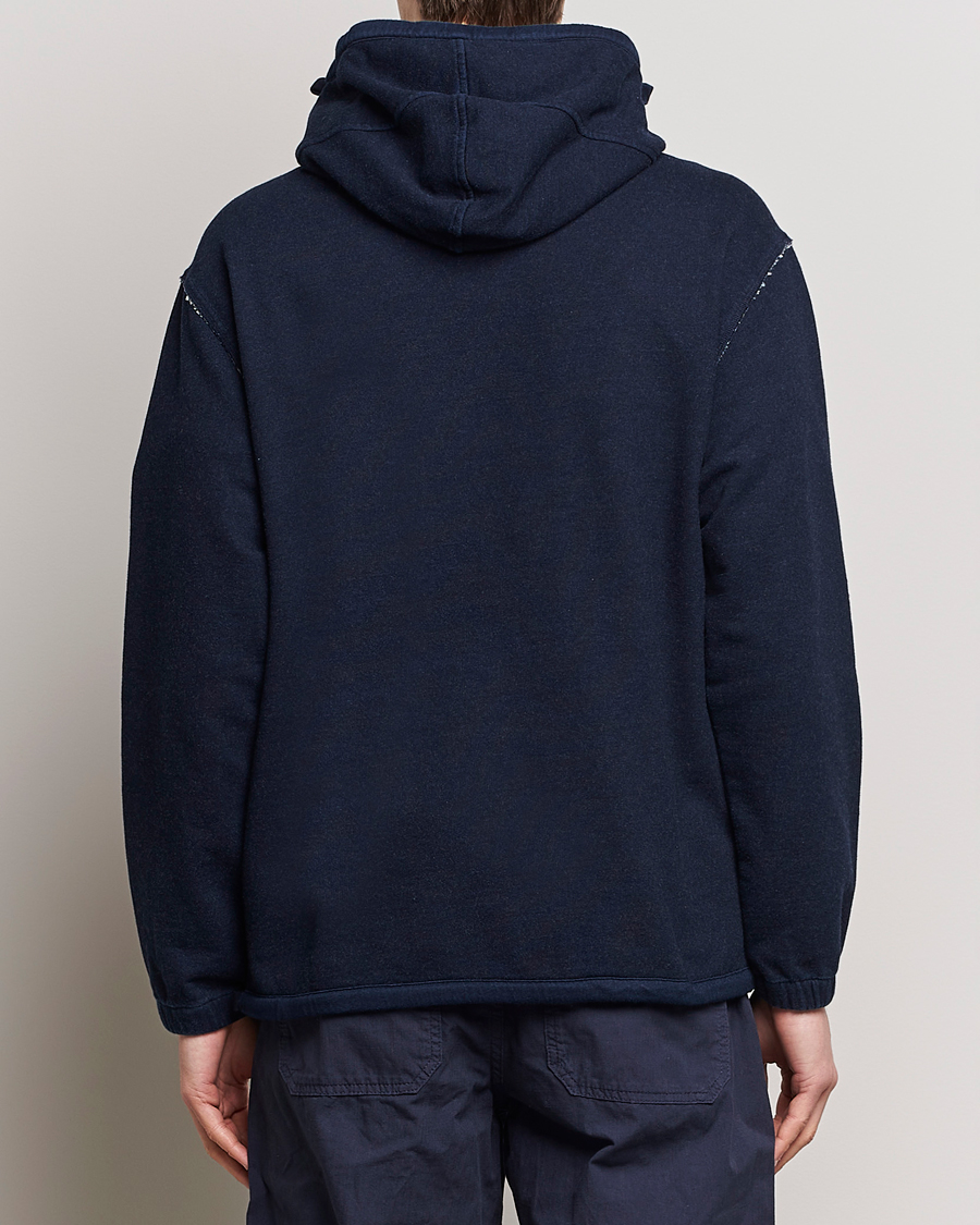 Herren | Pullover | C.P. Company | Washed Indigo Fleece Hooded Sweatshirt Navy