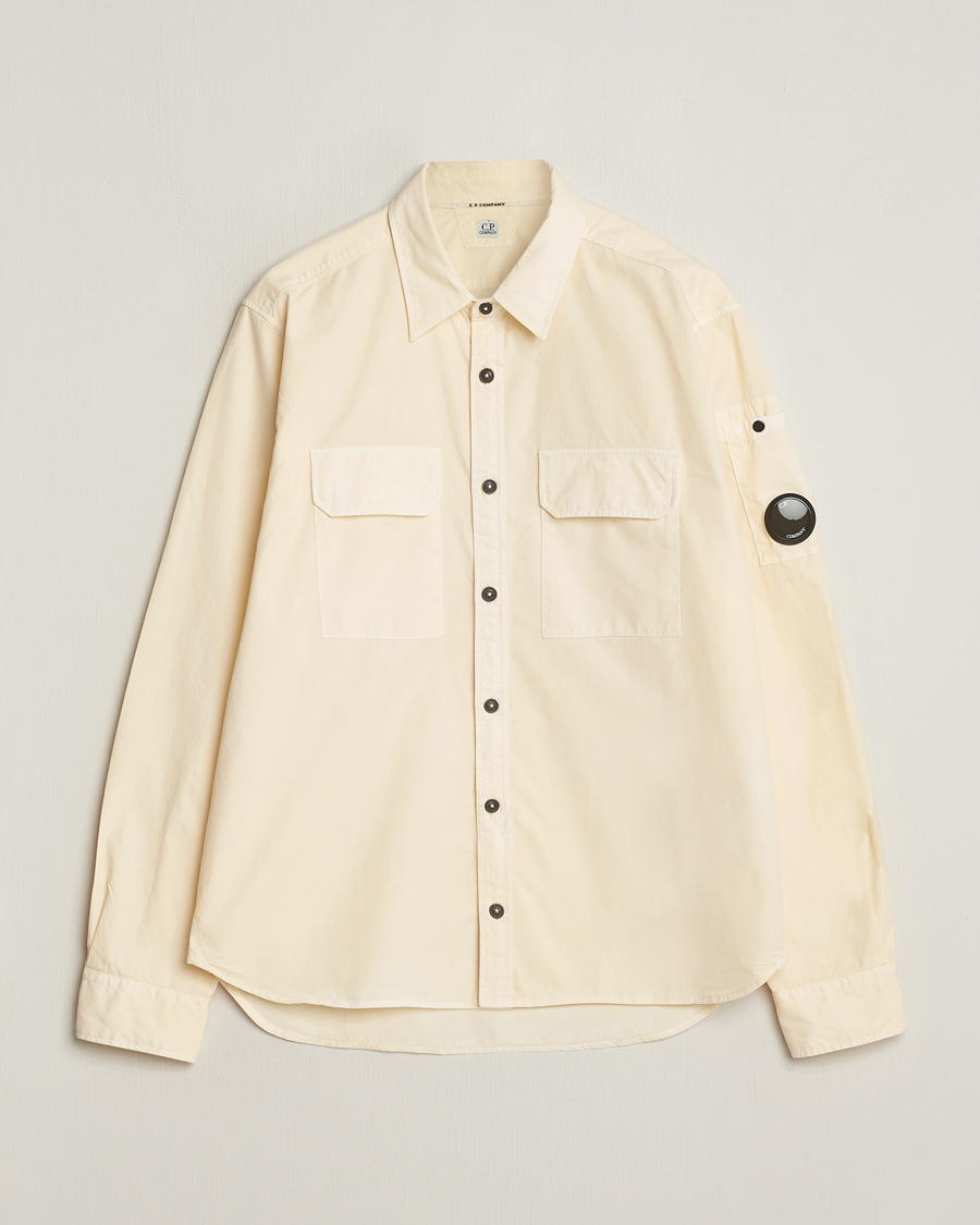 Herren | Hemden | C.P. Company | Long Sleeve Gabardine Pocket Shirt Ecru