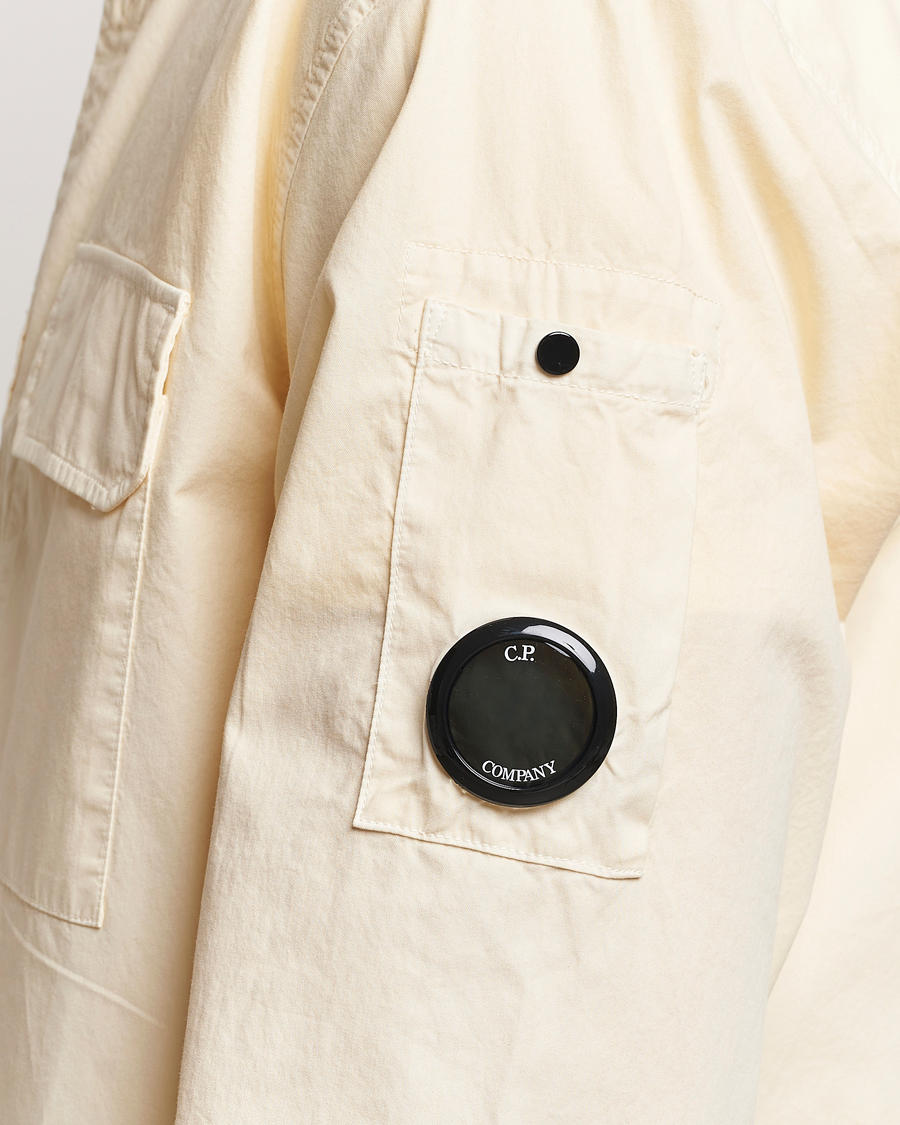 Herren | Hemden | C.P. Company | Long Sleeve Gabardine Pocket Shirt Ecru
