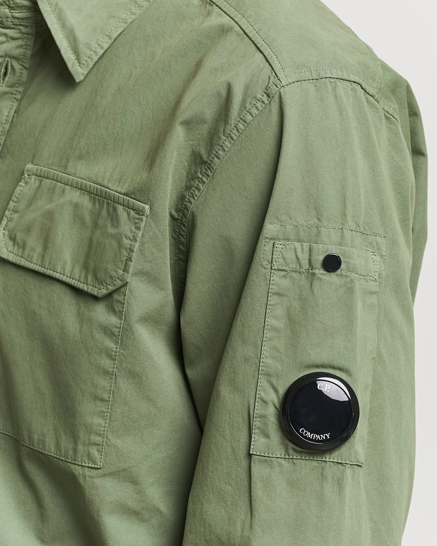 Herren | Hemden | C.P. Company | Long Sleeve Gabardine Pocket Shirt Green