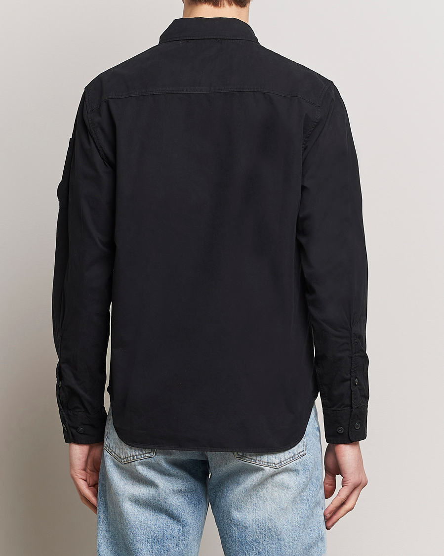 Herren | Hemden | C.P. Company | Garment Dyed Gabardine Zip Shirt Jacket Black