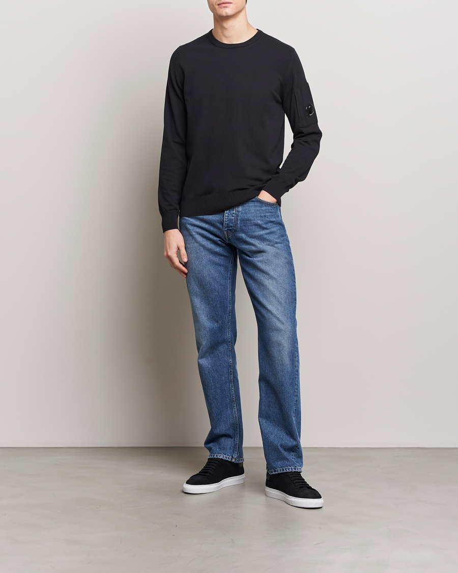 Herren | Pullover | C.P. Company | Old Dyed Cotton Crepe Crewneck Black