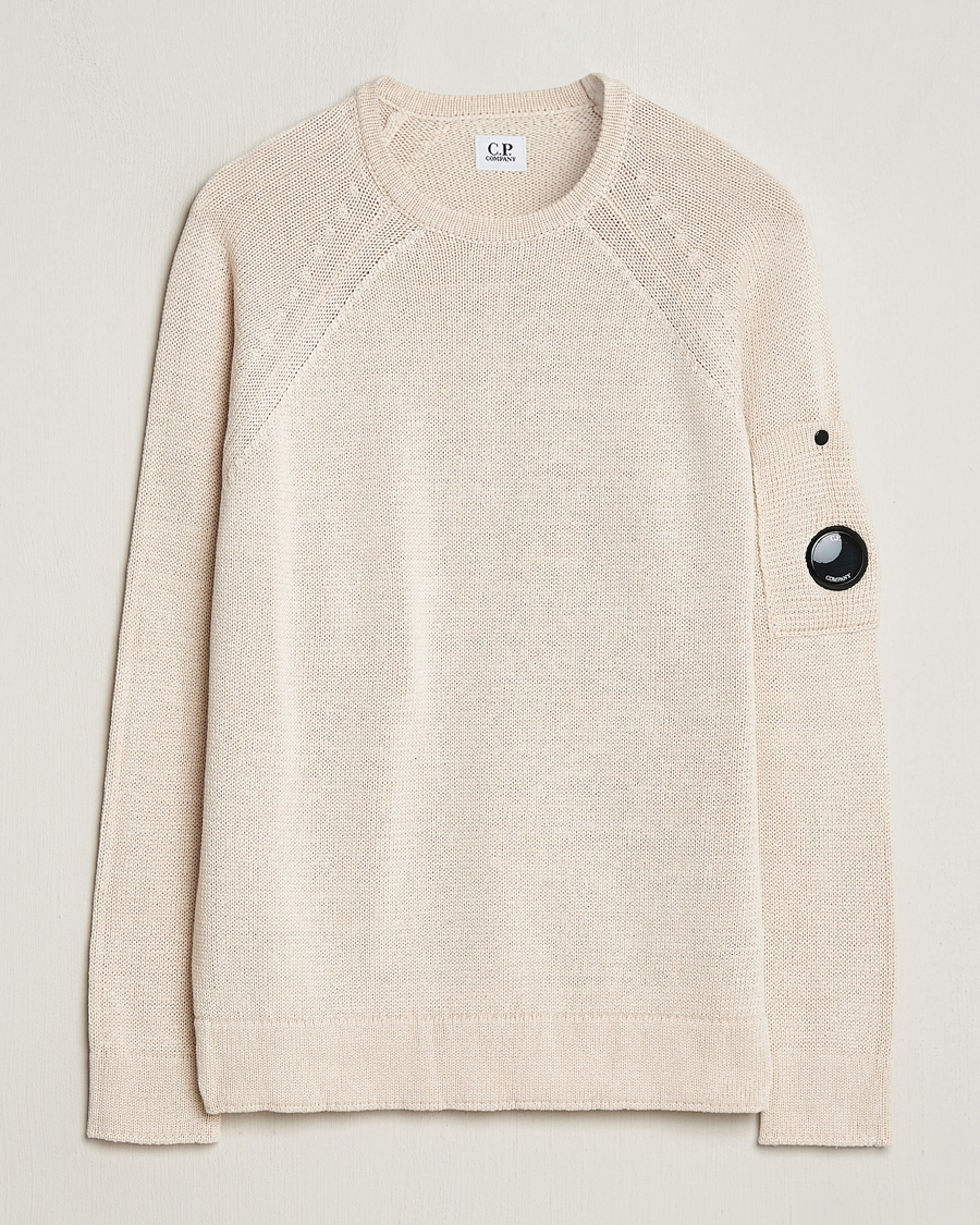 Herren | Pullover | C.P. Company | Compact Cotton Lens Crewneck Ecru