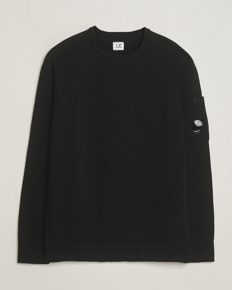 Herren | Pullover | C.P. Company | Compact Cotton Lens Crewneck Black