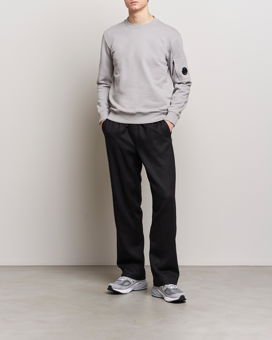 Herren | Pullover | C.P. Company | Diagonal Raised Fleece Lens Sweatshirt Light Grey