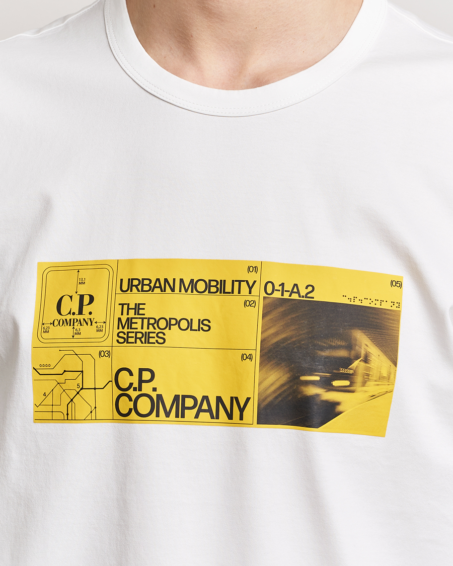 Herren | T-Shirts | C.P. Company | Metropolis Mercerized Jersey Logo T-Shirt White