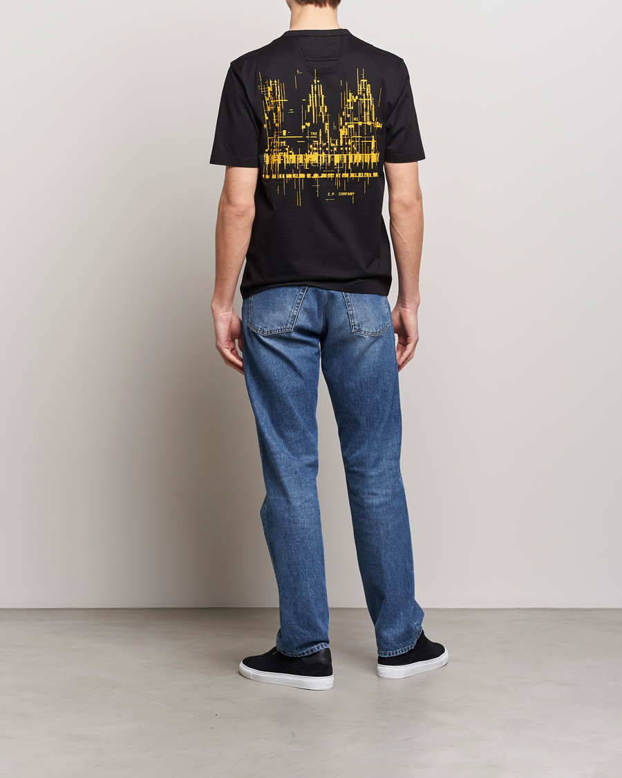 Herren | T-Shirts | C.P. Company | Metropolis Mercerized Jersey Back Logo T-Shirt Black