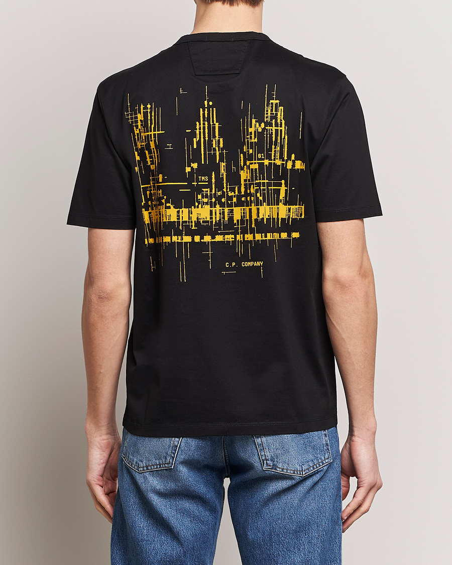 Herren | T-Shirts | C.P. Company | Metropolis Mercerized Jersey Back Logo T-Shirt Black