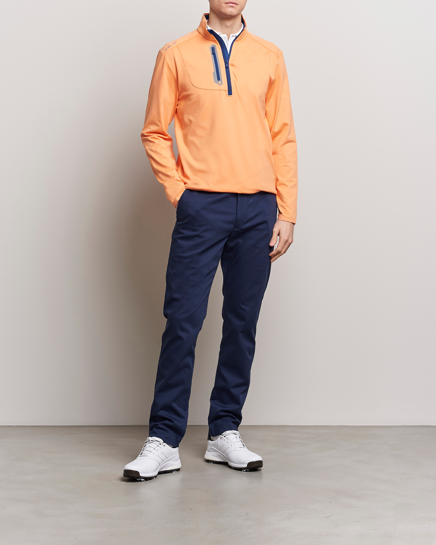 Herren | Pullover | RLX Ralph Lauren | Luxury Jersey Half Zip Poppy Orange