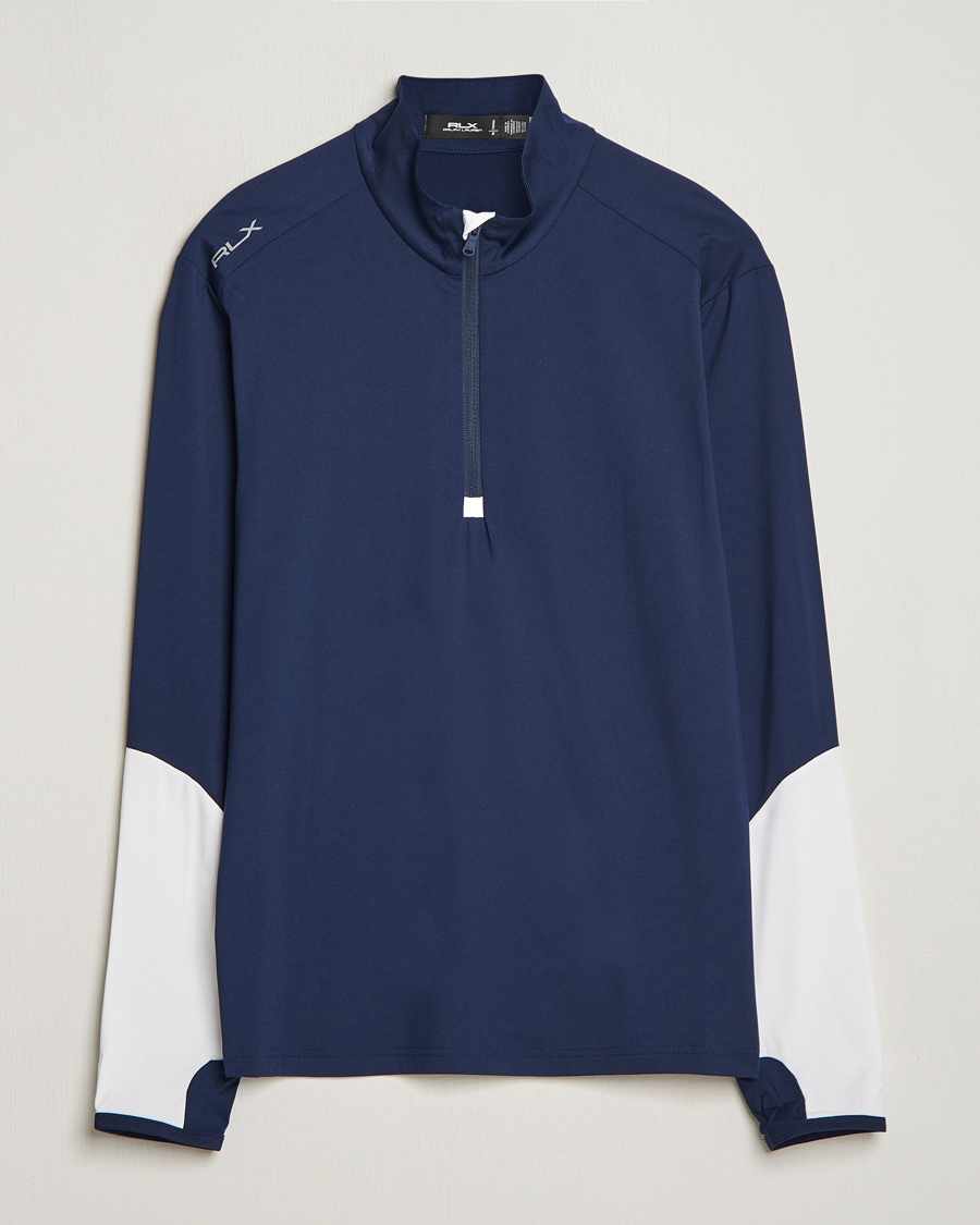 Herren | Pullover | RLX Ralph Lauren | Long Sleeve Airflow Half Zip Navy/White