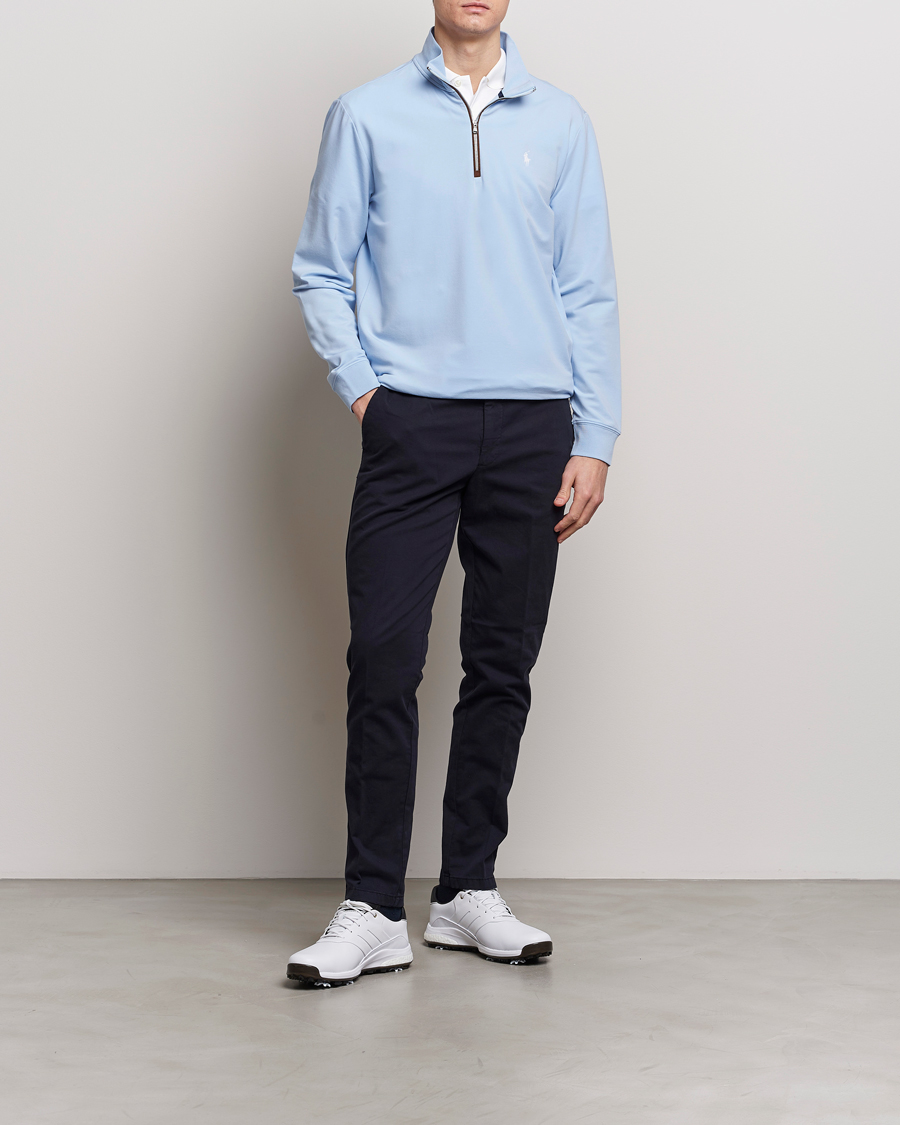 Herren | Pullover | Polo Ralph Lauren Golf | Terry Jersey Half Zip Sweater Office Blue
