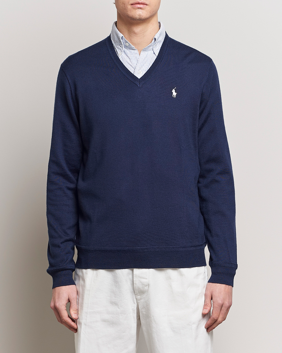 Herren | Active | Polo Ralph Lauren Golf | Wool Knitted V-Neck Sweater Refined Navy