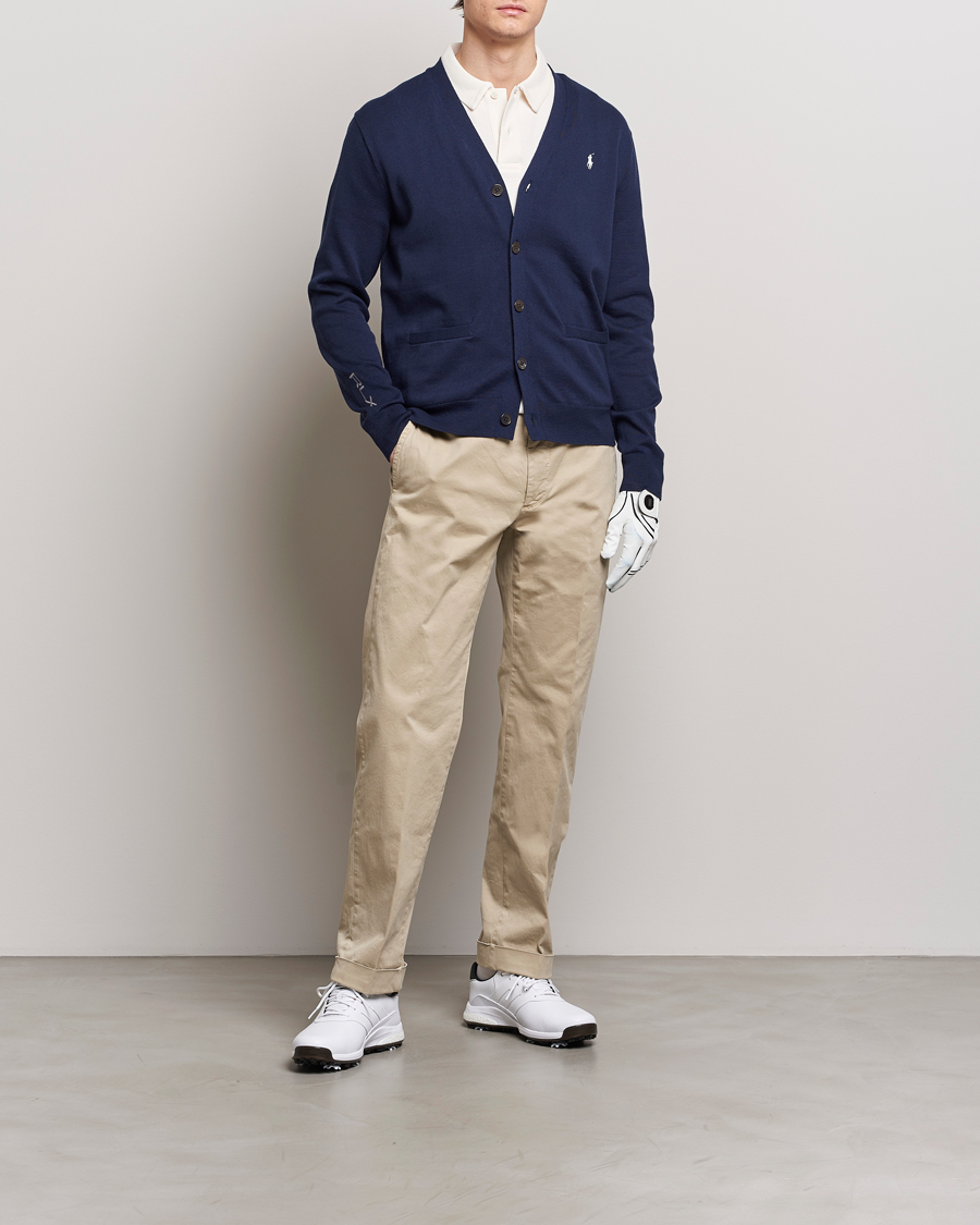 Herren | Pullover | RLX Ralph Lauren | Cotton Cardigan Refined Navy