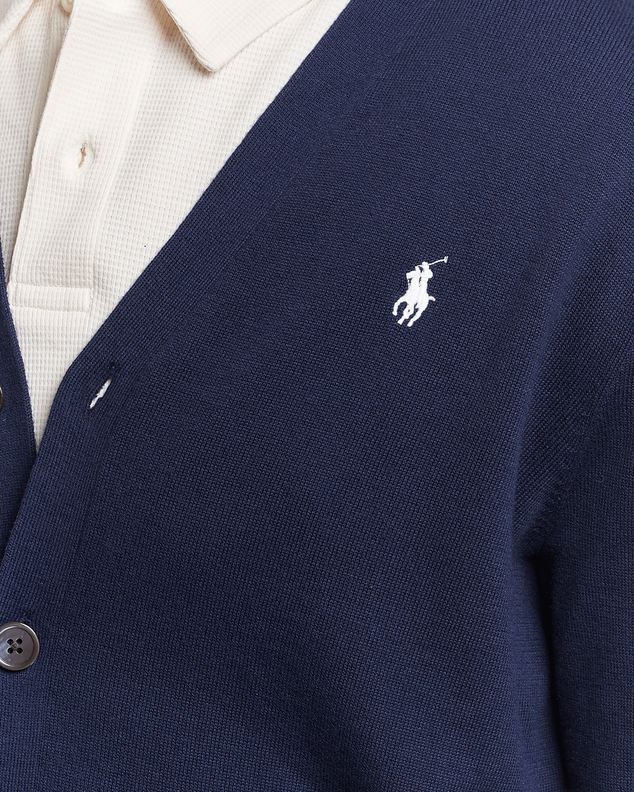Herren | Pullover | RLX Ralph Lauren | Cotton Cardigan Refined Navy
