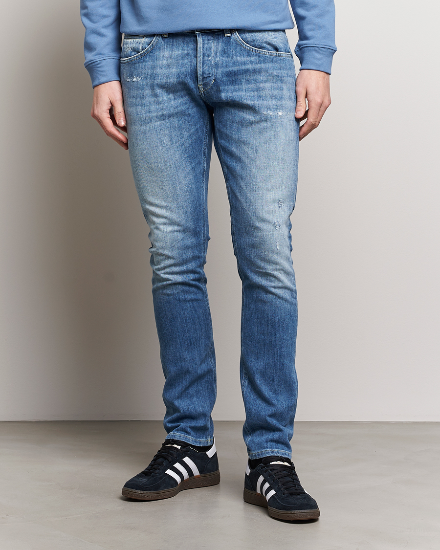 Herren | Slim fit | Dondup | George Distressed Jeans Light Blue