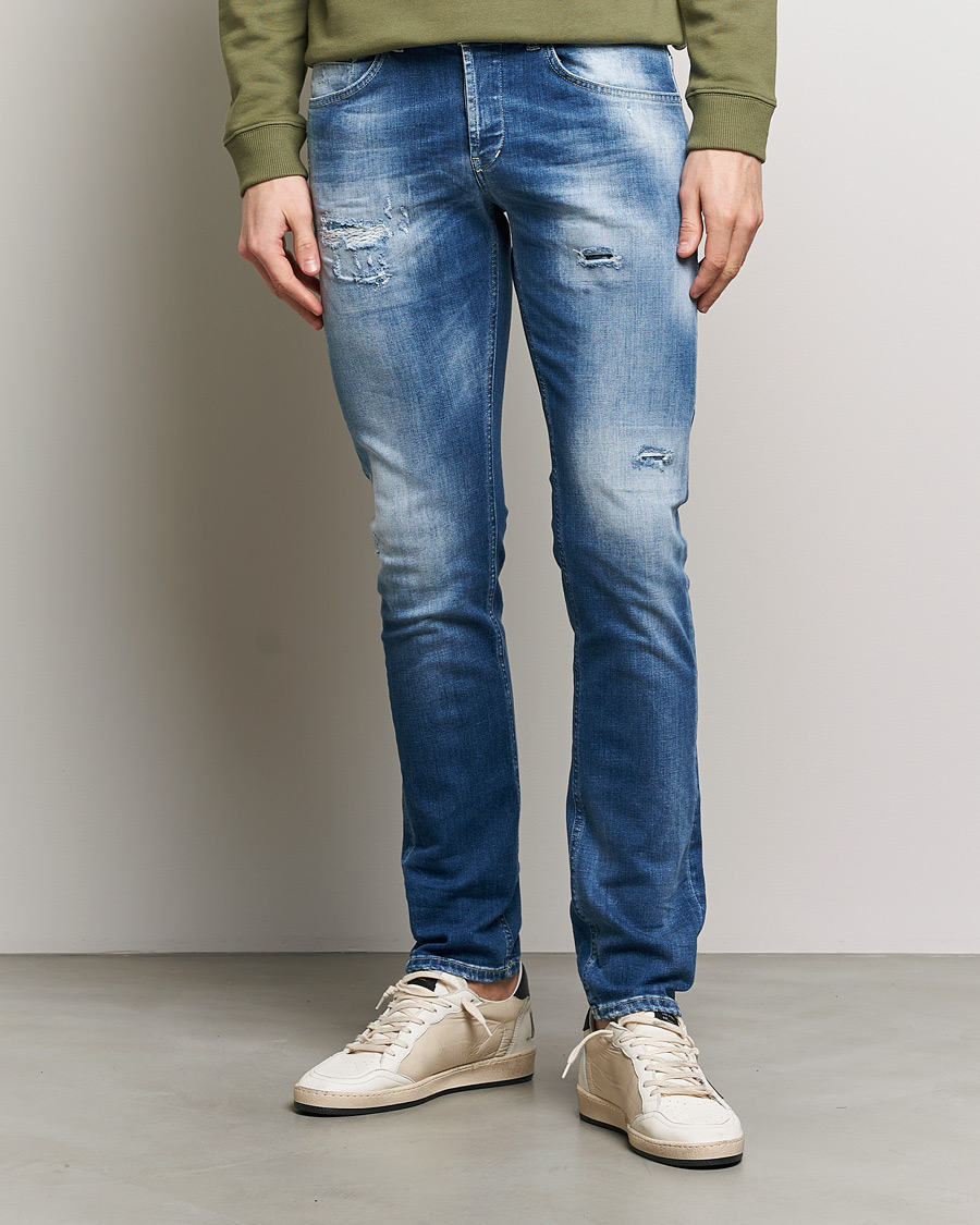 Herren | Jeans | Dondup | George Distressed Jeans Medium Blue