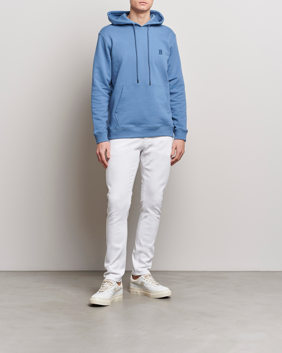 Herren | Pullover | Dondup | Logo Hoodie Washed Blue