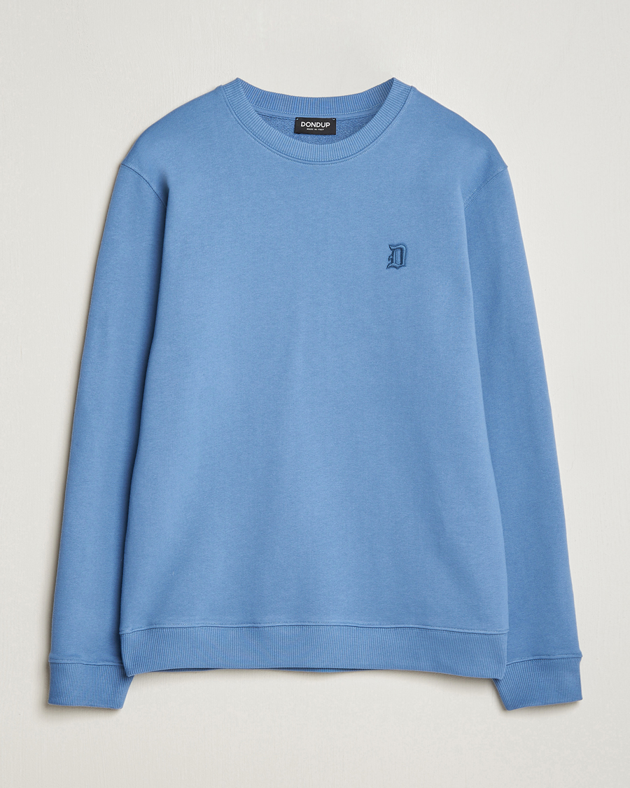 Herren | Pullover | Dondup | Loco Crew Neck Sweatshirt Washed Blue