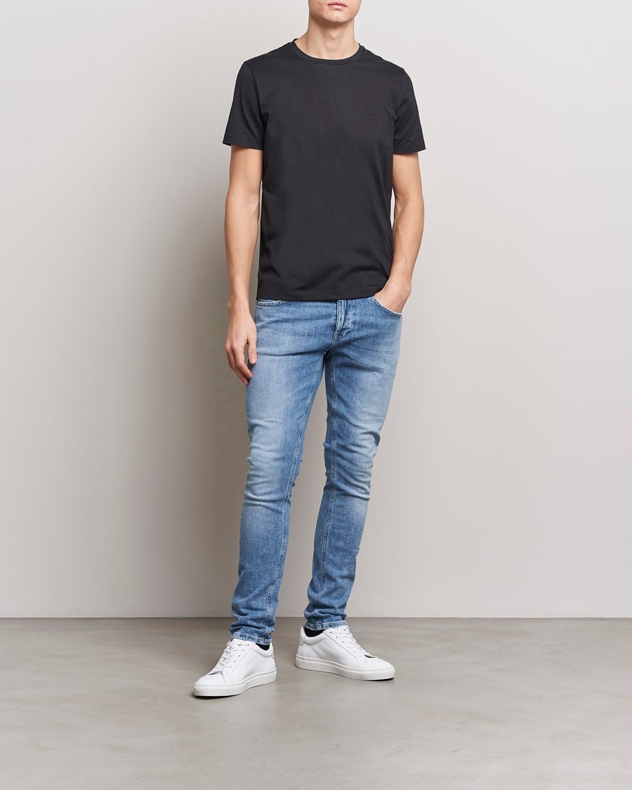 Herren | T-Shirts | Dondup | Logo Crew Neck T-Shirt Black