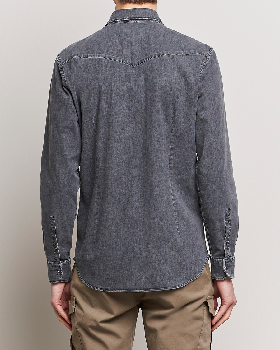 Herren | Hemden | Dondup | Slim Fit Pocket Denim Shirt Washed Grey