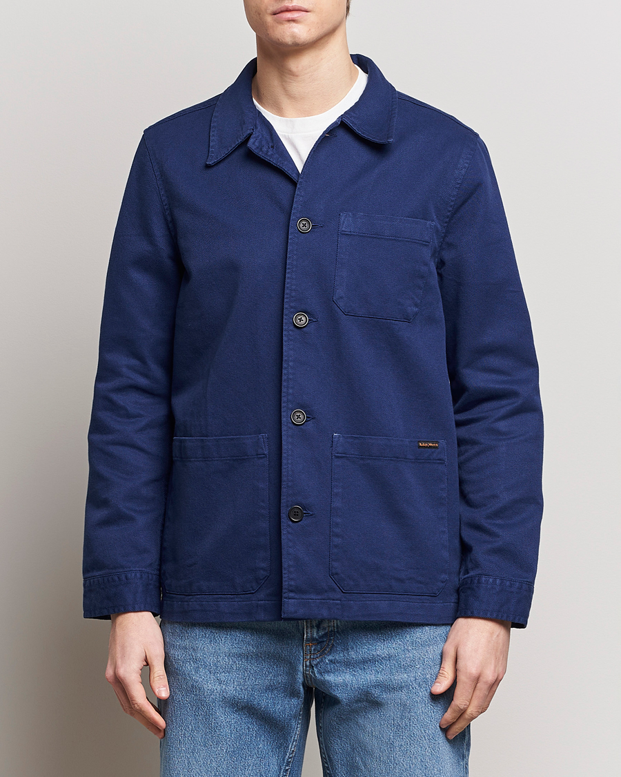 Herren | An overshirt occasion | Nudie Jeans | Barney Worker Overshirt Mid Blue