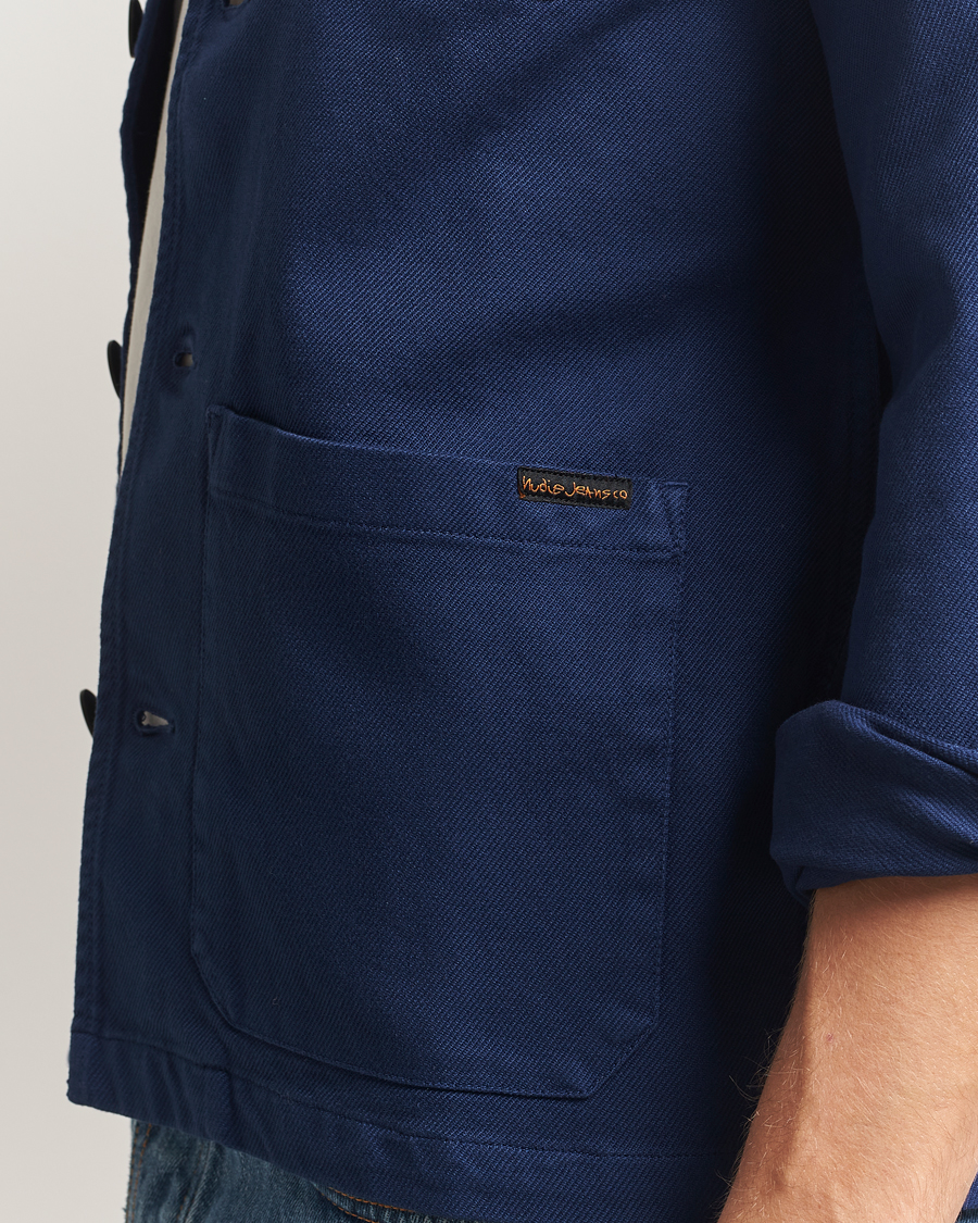 Herren | Hemden | Nudie Jeans | Barney Worker Overshirt Mid Blue