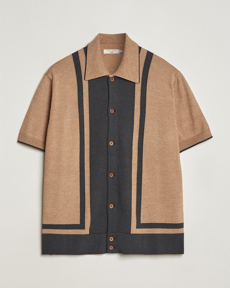 Herren | Hemden | Nudie Jeans | Fabbe Knitted Polo Shirt Beige