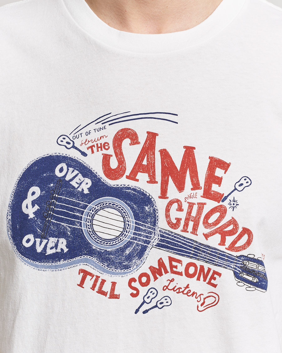 Herren | T-Shirts | Nudie Jeans | Roy Printed Crew Neck T-Shirt Off White