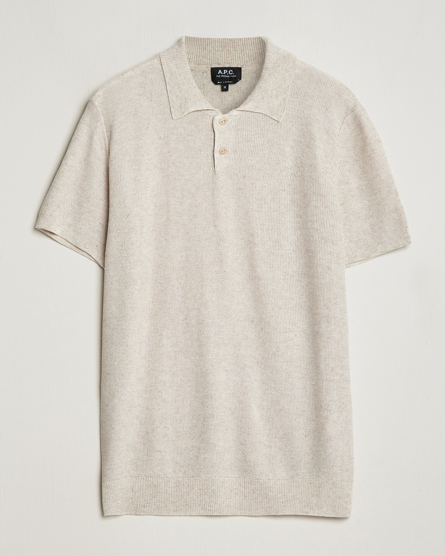 Herren | Poloshirts | A.P.C. | Jay Knitted Polo Beige