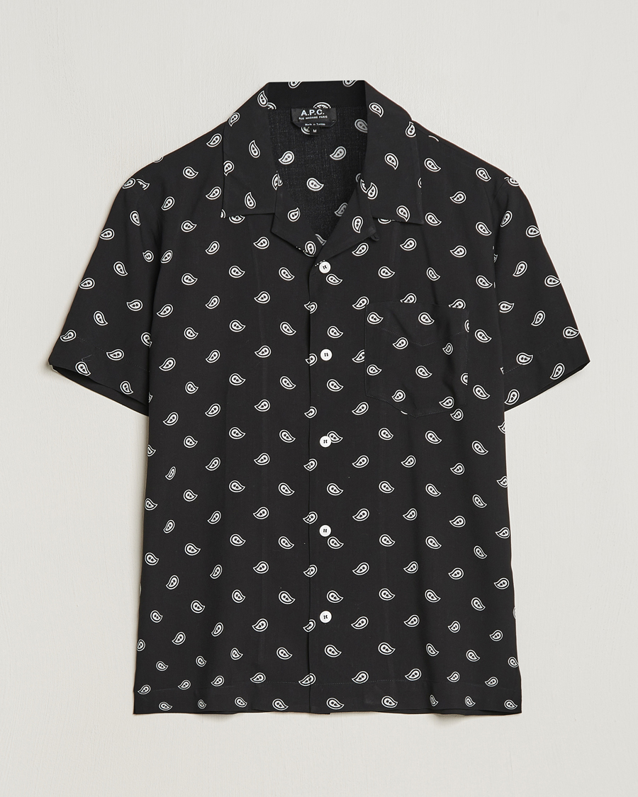 Herren | Hemden | A.P.C. | Lloyd Printed Paisley Resort Shirt Black