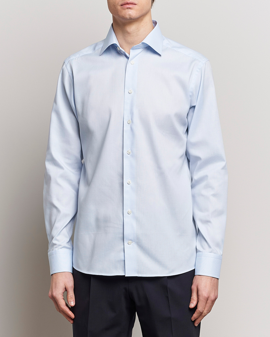 Herren | Formelle Hemden | Eton | Slim Fit Twill Shirt Light Blue