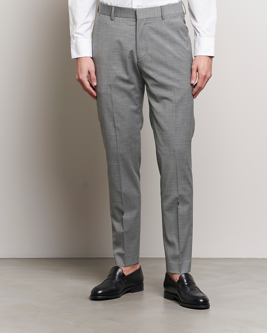 Herren |  | Tiger of Sweden | Tenuta Wool Travel Suit Trousers Grey Melange