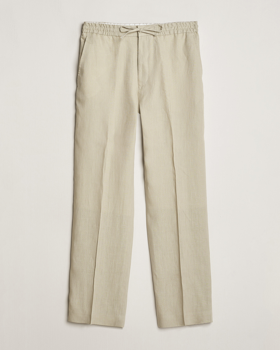 Herren | Hosen | Tiger of Sweden | Iscove Linen Drawstring Trousers Dawn Misty