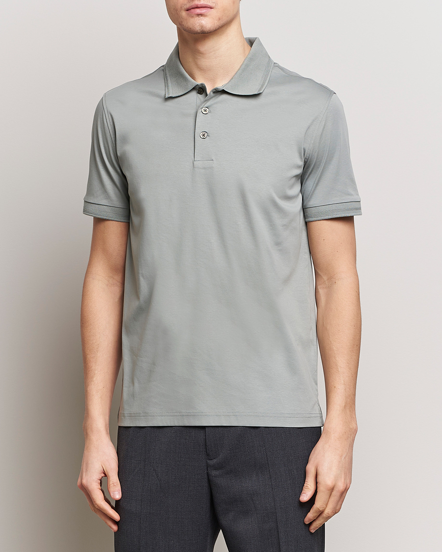 Herren | Poloshirts | Tiger of Sweden | Riose Cotton Polo Shadow