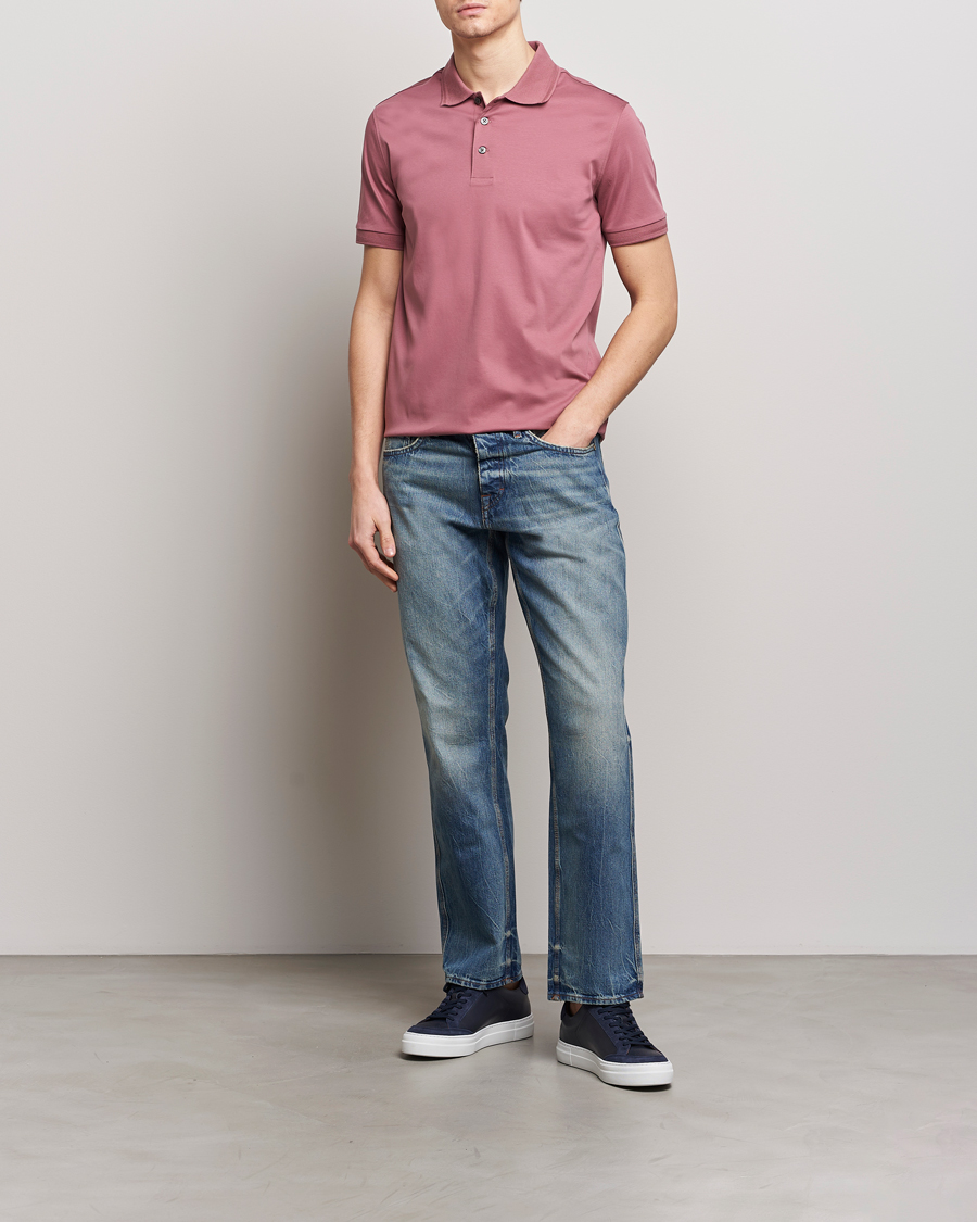 Herren | Poloshirts | Tiger of Sweden | Riose Cotton Polo Rose Brown