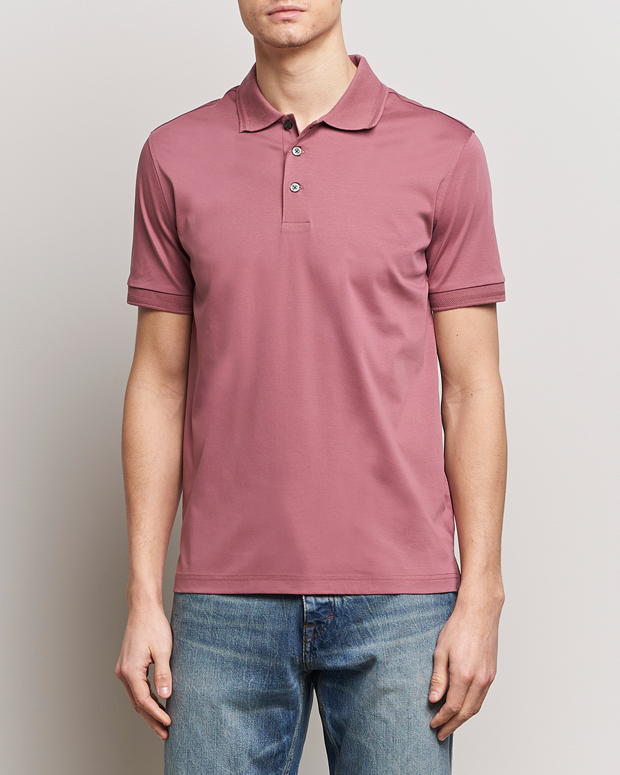 Herren | Poloshirts | Tiger of Sweden | Riose Cotton Polo Rose Brown