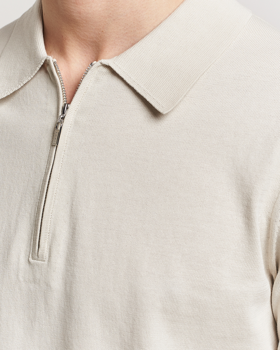 Herren | Poloshirts | Tiger of Sweden | Orbit Knitted Cotton Polo Off White