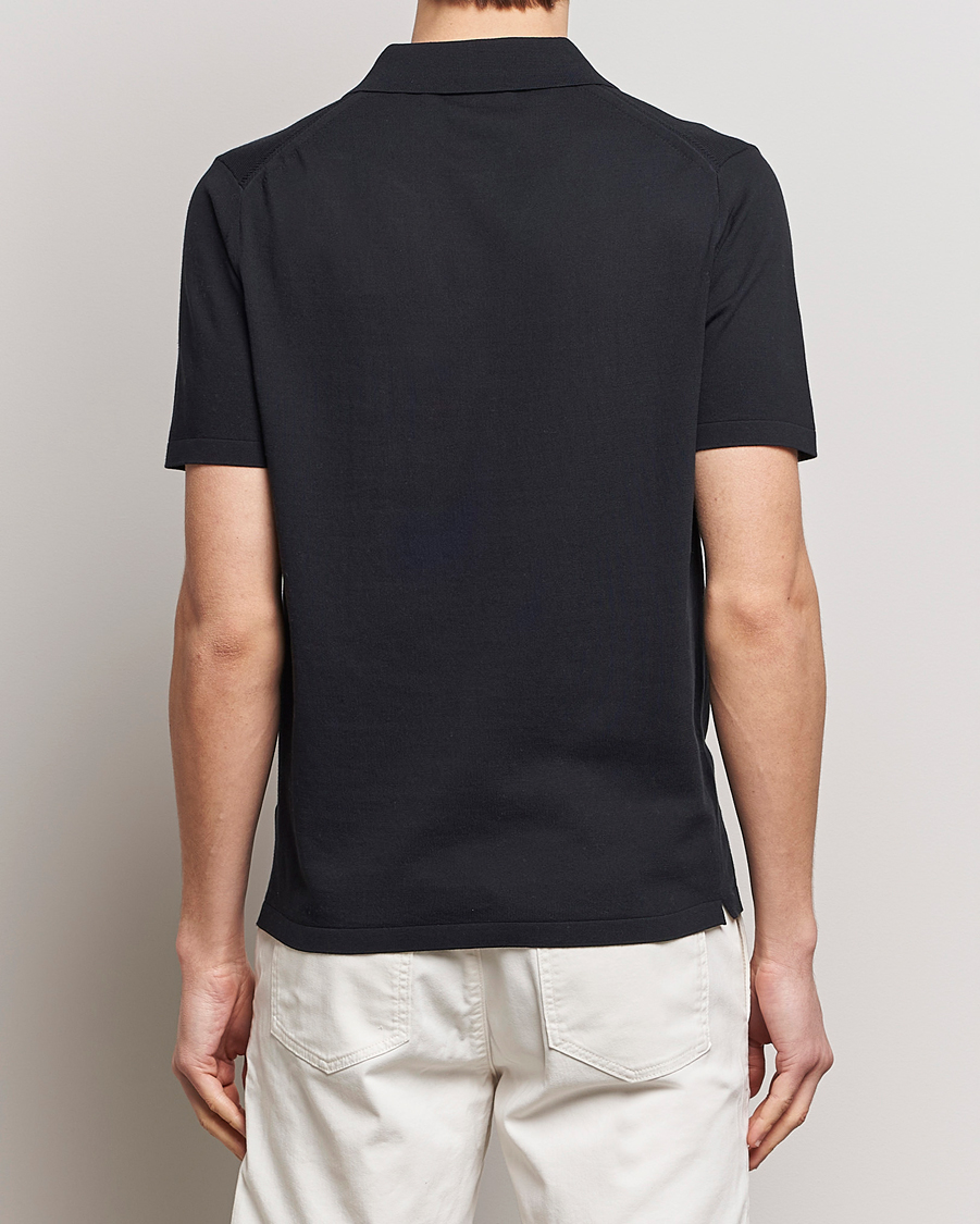 Herren | Poloshirts | Tiger of Sweden | Orbit Knitted Cotton Polo Dark Sailing