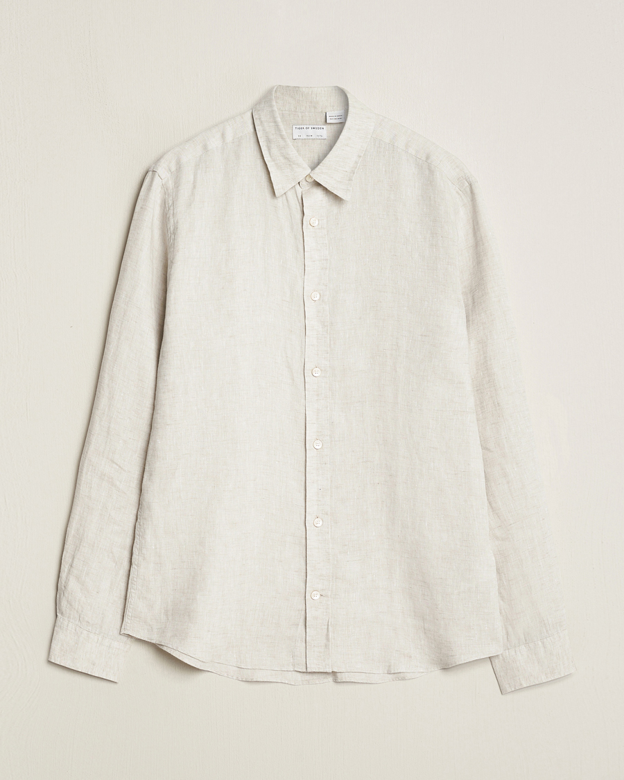 Herren | Hemden | Tiger of Sweden | Spenser Linen Shirt Pale Clay