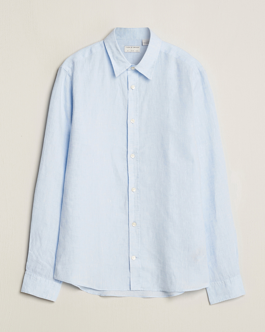 Herren | Hemden | Tiger of Sweden | Spenser Linen Shirt Light Blue
