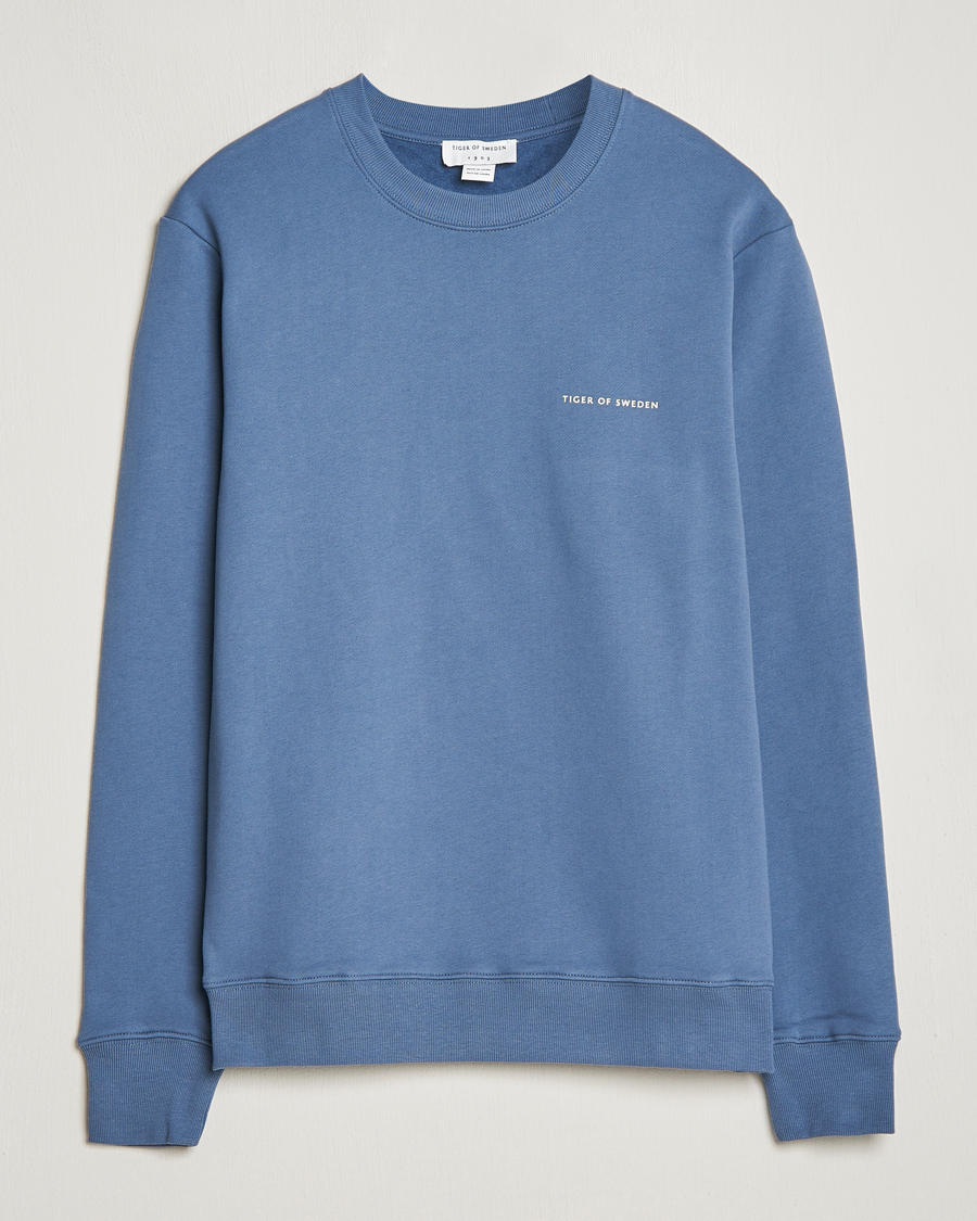 Herren | Pullover | Tiger of Sweden | Emerson Crew Neck Sweatshirt Thunder Blue