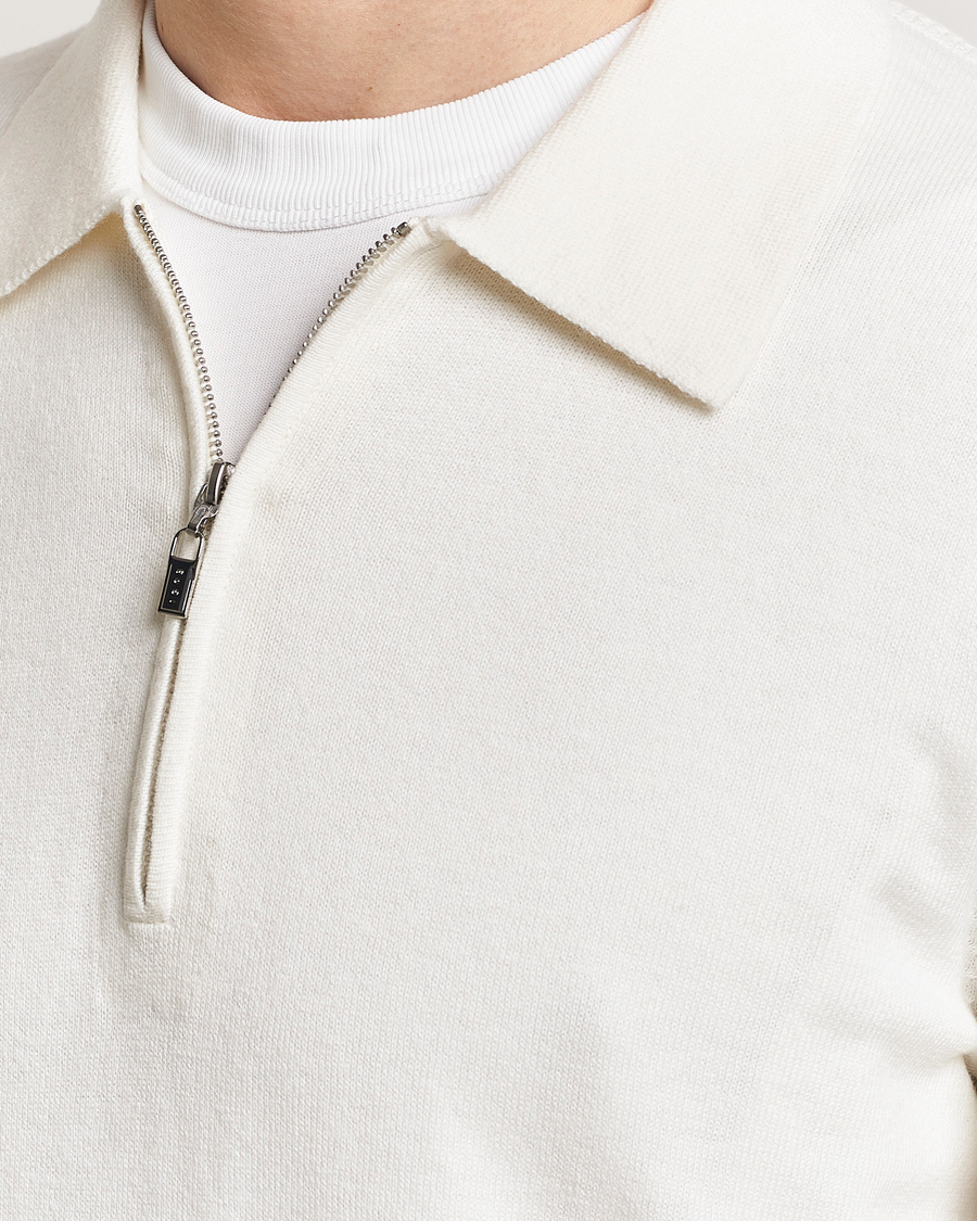 Herren | Pullover | Tiger of Sweden | Orbit Wool/Cotton Half Zip Summer Snow