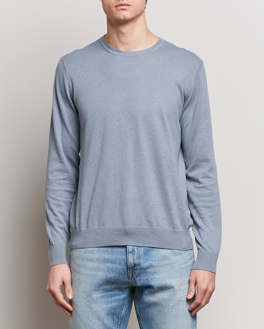 Herren | Kleidung | Tiger of Sweden | Michas Cotton/Linen Knitted Sweater Polar Blue