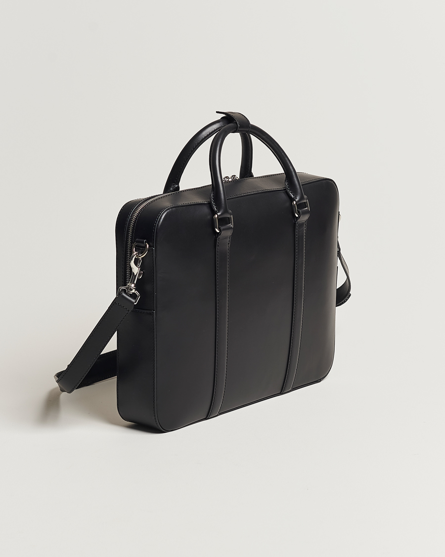 Herren | Tiger of Sweden Brevis Smooth Leather Briefcase Black | Tiger of Sweden | Brevis Smooth Leather Briefcase Black