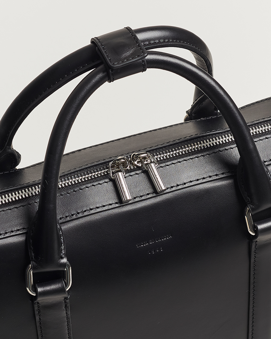 Herren | Tiger of Sweden Brevis Smooth Leather Briefcase Black | Tiger of Sweden | Brevis Smooth Leather Briefcase Black
